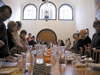 the dining room where we ate all of our meals (usually there were just a few of us, but for a few days the monastery had a school group visiting) (59,733 bytes)